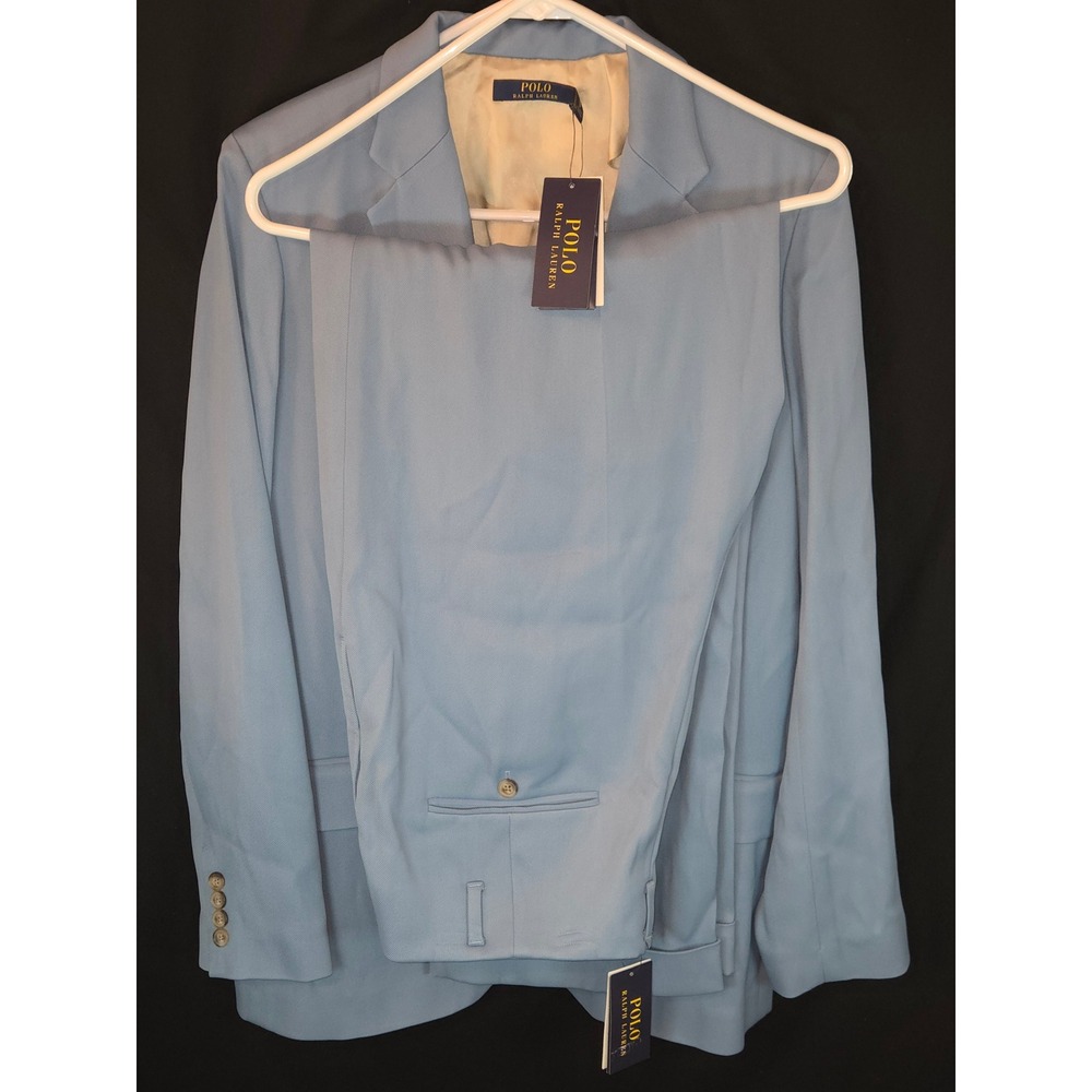 Polo Ralph Lauren Women's Blue Suit Set Blazer Pants Size 12 NWT